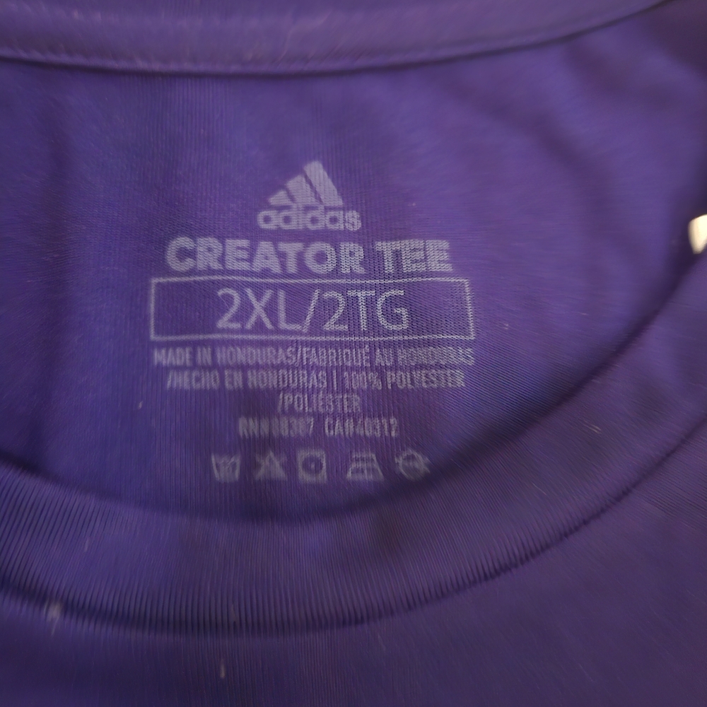 Adidas Men's Purple T-Shirt Dri-fit - Picture 2 of 6